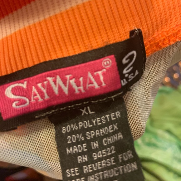 Orange Print Bomber Jacket - Picture 5 of 5